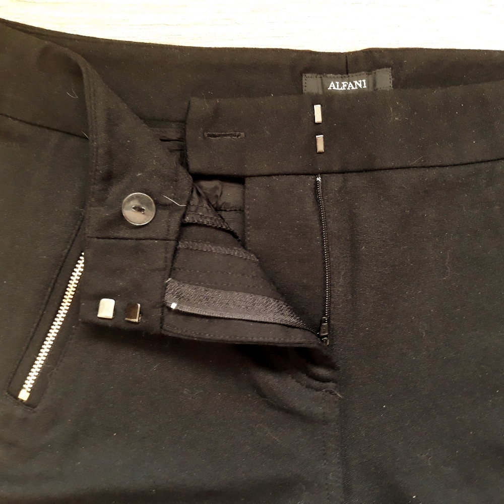 Alfani Black Zip Pocket Skinny Pants Size 6 - Picture 6 of 10